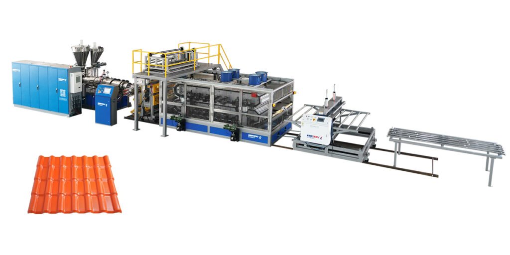 PVC Spanish roofing sheet machine